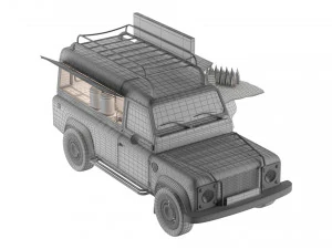 Hot Coffe Truck 3D Model