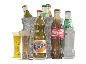 Drink Set 01 3D Model