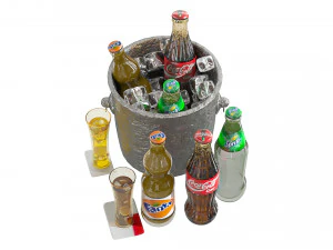 Drink Set 01 3D Model