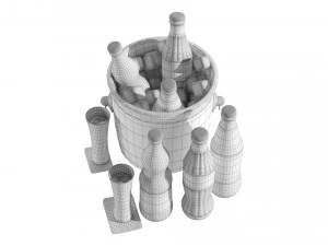 Drink Set 01 3D Model