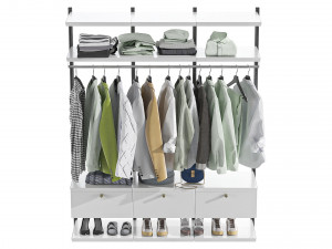 Wardrobe Wall Module Clothing 3D Model