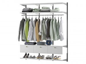 Wardrobe Wall Module Clothing Modelo 3D