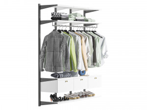 Wardrobe Wall Module Clothing Modelo 3D