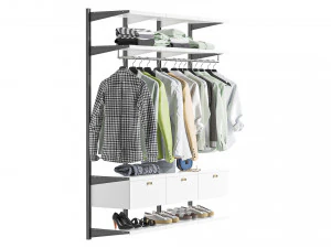 Wardrobe Wall Module Clothing 3D Model