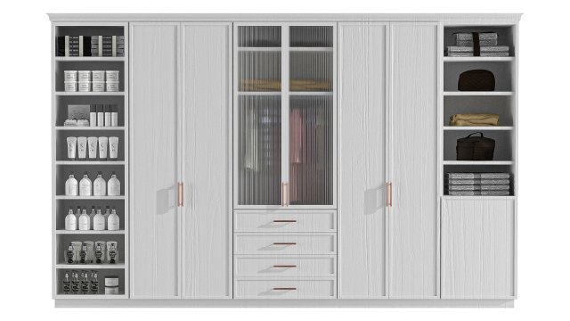 Wardrobe With Clothes Modello 3D .c4d .max .obj .3ds .fbx .stl .blend 