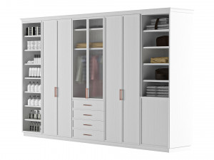 Wardrobe With Clothes Modello 3D