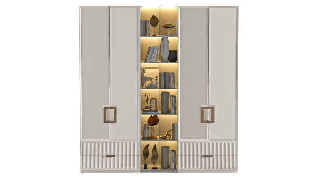 Neoclassical Wardrobe 3Dモデル .c4d .max .obj .3ds .fbx .stl .blend 