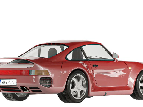 Porsche 959 Corona 3D Model