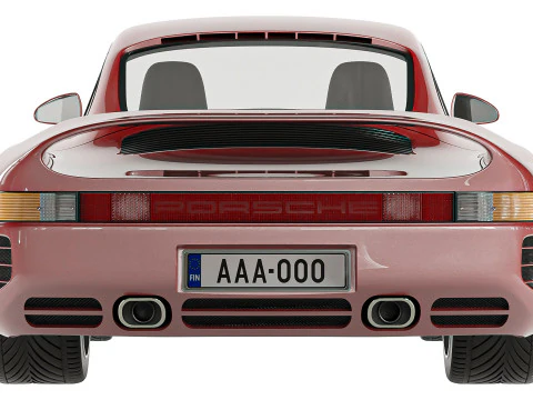 Porsche 959 Corona 3D Model
