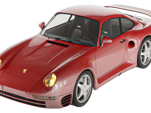 Porsche 959 Corona Modello 3D