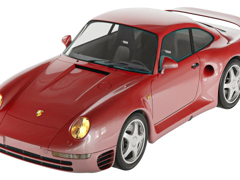 Porsche 959 Corona 3D Model