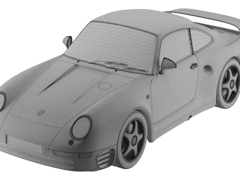 Porsche 959 Corona 3D Model