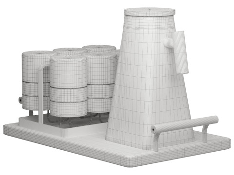 Glass Decanter Set 001 3D Model