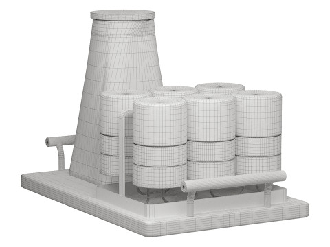 Glass Decanter Set 001 3D Model
