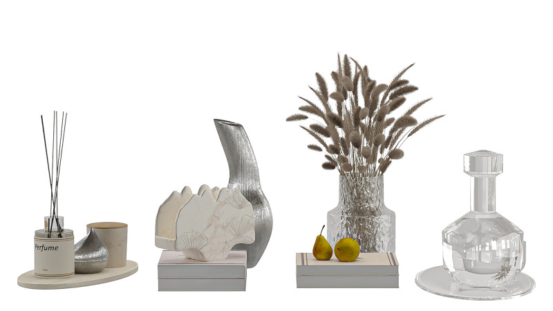 Decorative Set 009 3D Модель .c4d .max .obj .3ds .fbx .stl .blend 