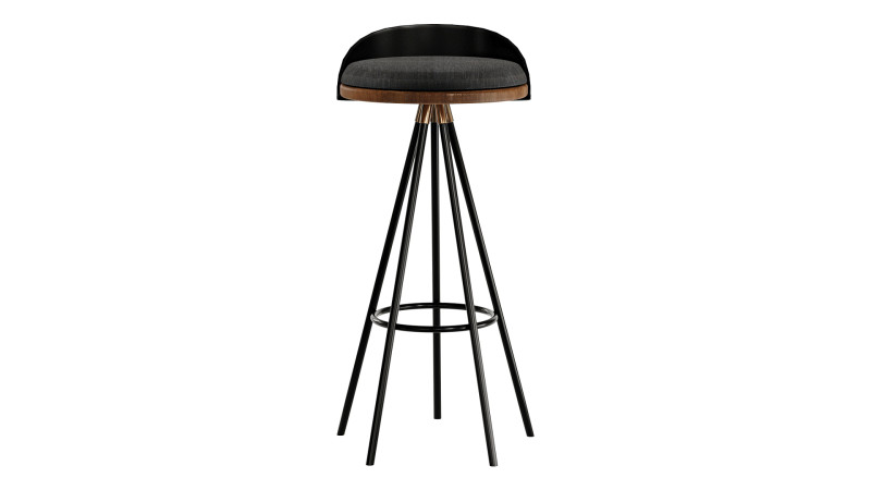 Bar Chair 3D Model .c4d .max .obj .3ds .fbx .stl .blend 