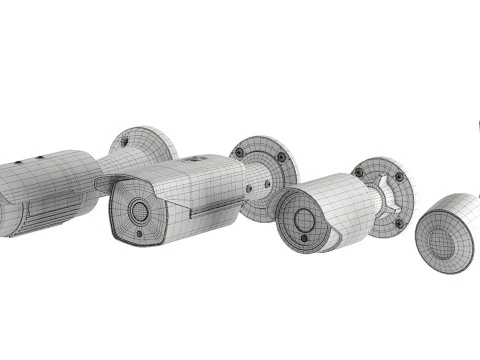 CCTV Camera Set 3D Model