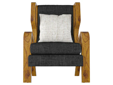 Chaise Noir Carol Modèle 3D