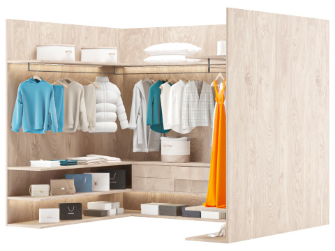 Kledingkast Modern 3D Model