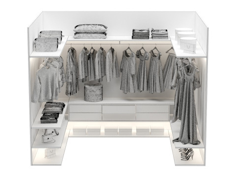Kledingkast Modern 3D Model
