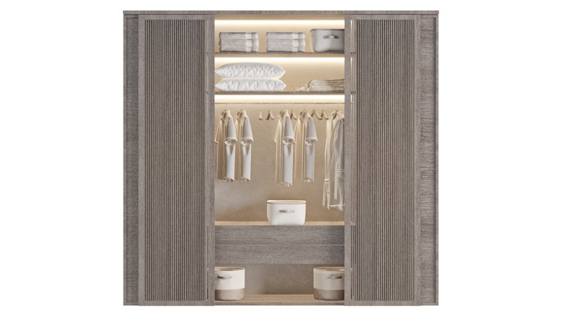 Wardrobe With Filling 3D Модель .c4d .max .obj .3ds .fbx .stl .blend