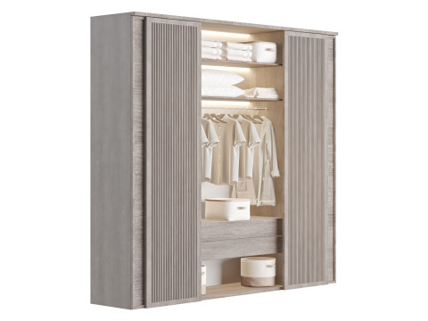 Wardrobe With Filling 3D Модель