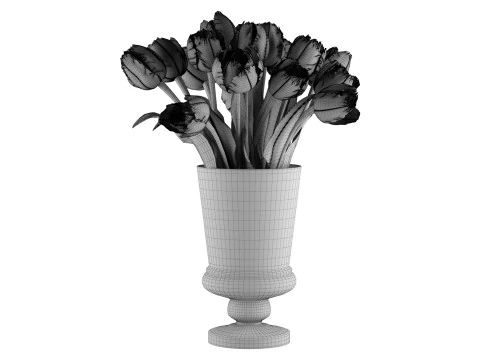 Tulips Vaze 3D Model