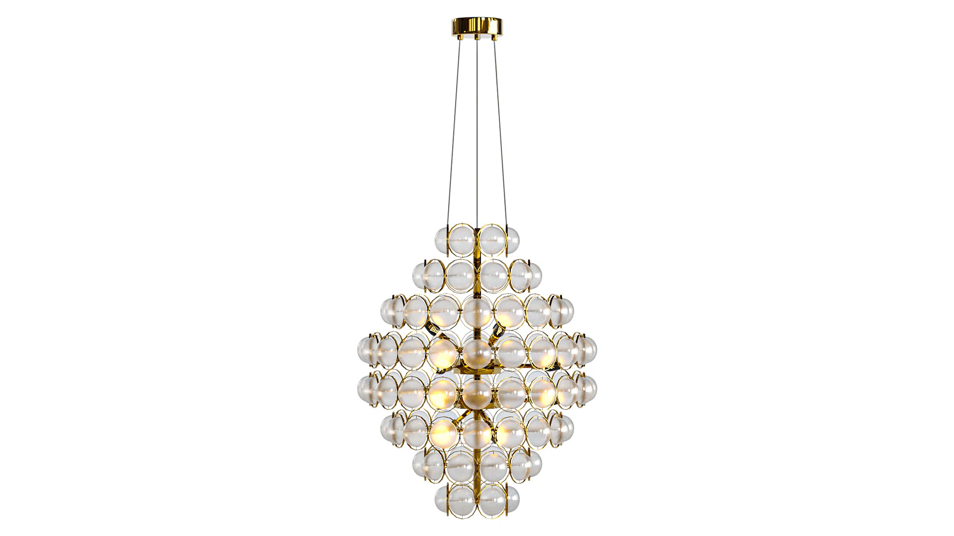 Unique Statement Tiered Chandelier 3D Model .c4d .max .obj .3ds .fbx .stl .blend 