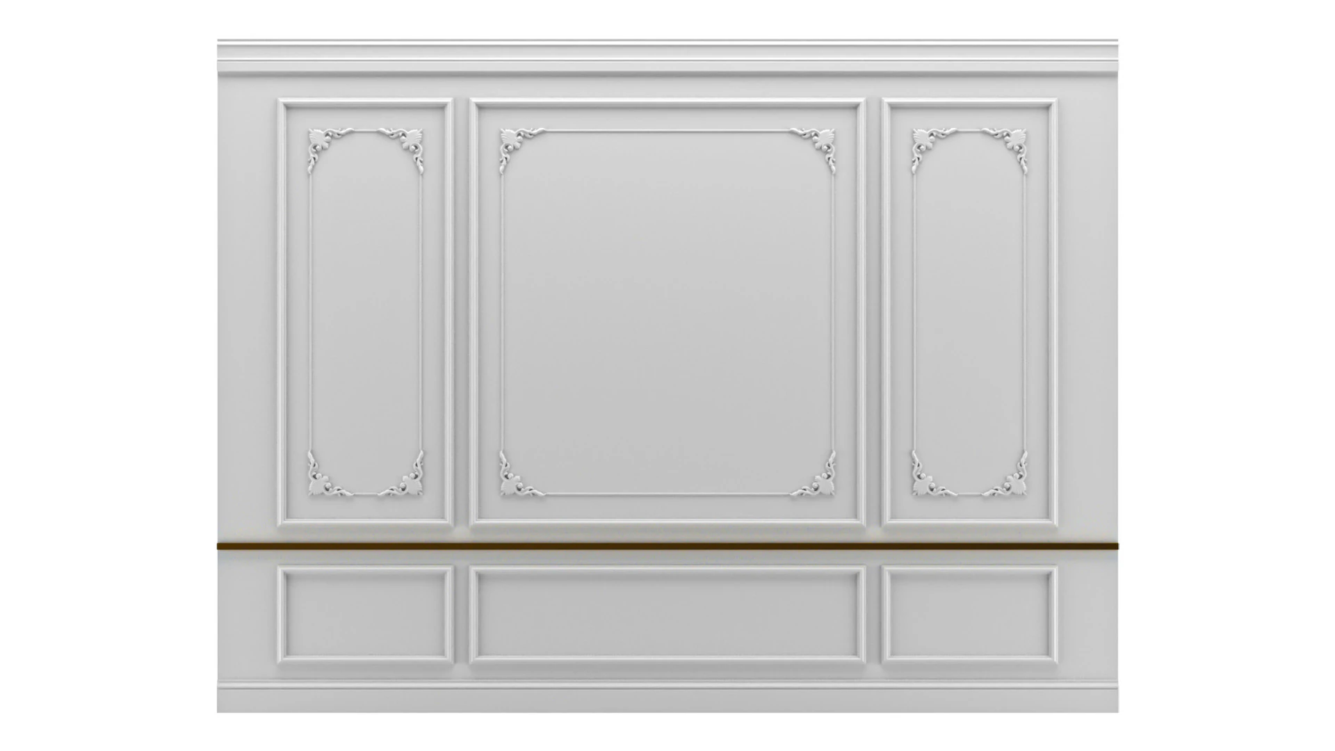 Wall Molding 3D Model .c4d .max .obj .3ds .fbx .stl .blend 