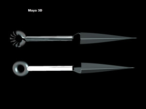 black kunai 3D 模型