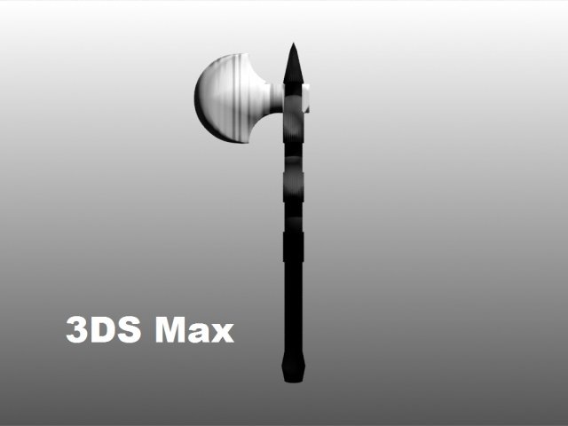dotted ax Model 3D .c4d .max .obj .3ds .fbx .stl .blend 