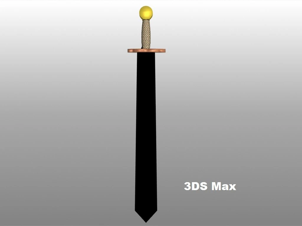 golden laega sword 3D Model .c4d .max .obj .3ds .fbx .stl .blend 