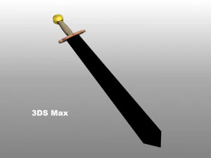 golden laega sword 3D Model