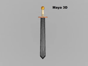 golden laega sword 3D Model