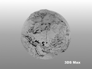scale relief topographic world map 3D 模型