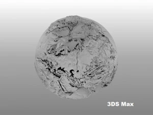 scale relief topographic world map 3D Model