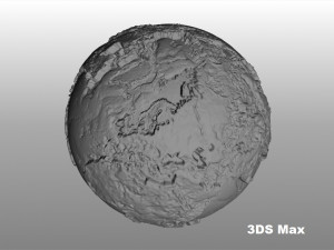 scale relief topographic world map 3D 模型
