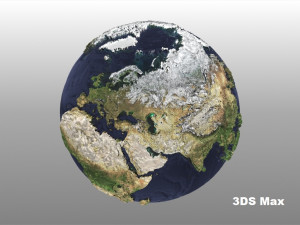 scale relief topographic world map 3D 模型