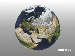 scale relief topographic world map 3D Model