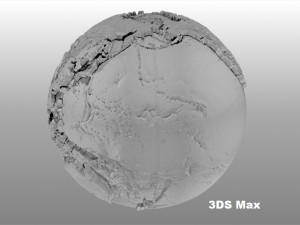 scale relief topographic world map 3D 模型
