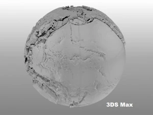 scale relief topographic world map 3D Model