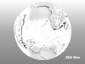 scale relief topographic world map 3D 模型