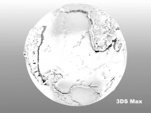 scale relief topographic world map 3D Model