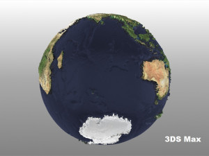 scale relief topographic world map 3D 模型