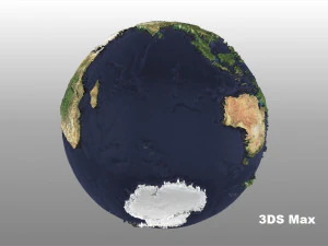 scale relief topographic world map 3D Model