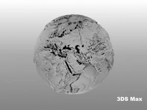 scale relief topographic world map 3D Model