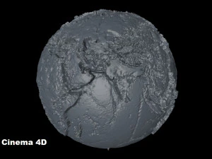 scale relief topographic world map 3D Model