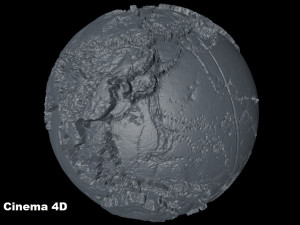 scale relief topographic world map 3D 模型