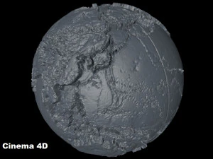 scale relief topographic world map 3D Model