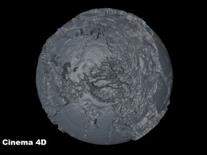 scale relief topographic world map 3D Model
